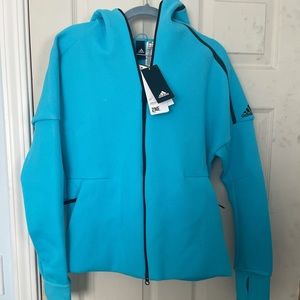 Blue adidas hoodie